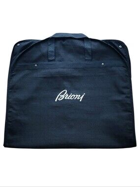 Brioni Garment Bag Black Fabric Folding Travel Suit Storage 42"L x 24”W x 4"D